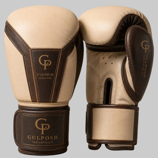 Gulposh Industries Vintage Heritage Cream & Espresso Boxing Gloves