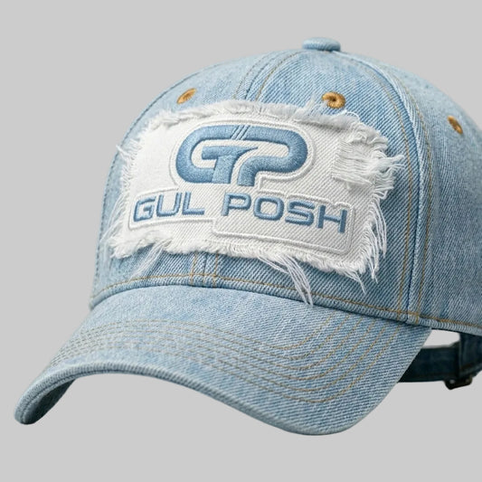 Gulposh Distressed Denim "GP" Streetwear Baseball Cap