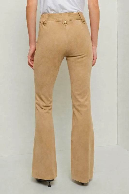 Gulposh Luxe "Heritage Sailor" Suede Flare Pants