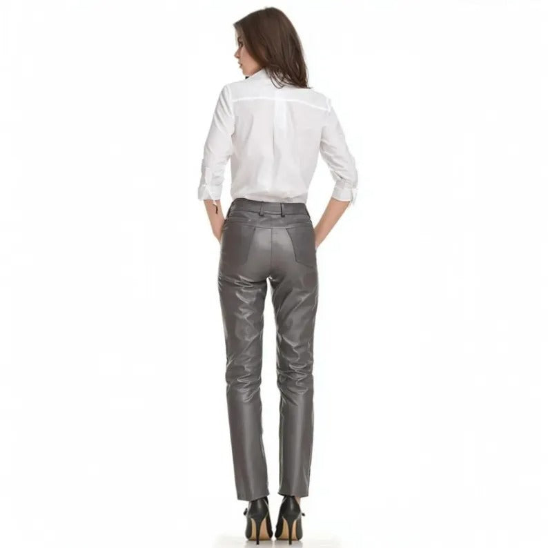 Gulposh Luxe "Urban Horizon" Tailored Leather Trousers