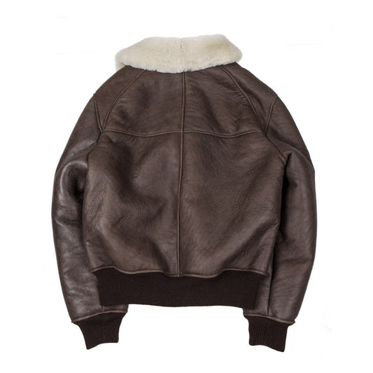 Fur B-26 Shearling Bomber Leather Jacket