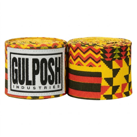 Gulposh Industries Heritage Series Boxing Hand Wraps (Tribal / Kente Pattern Edition)