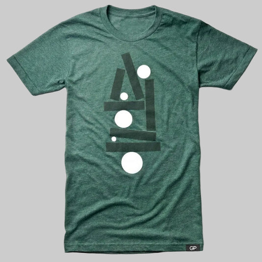 Gulposh Industries "Geometric Balance" Abstract Graphic Tee