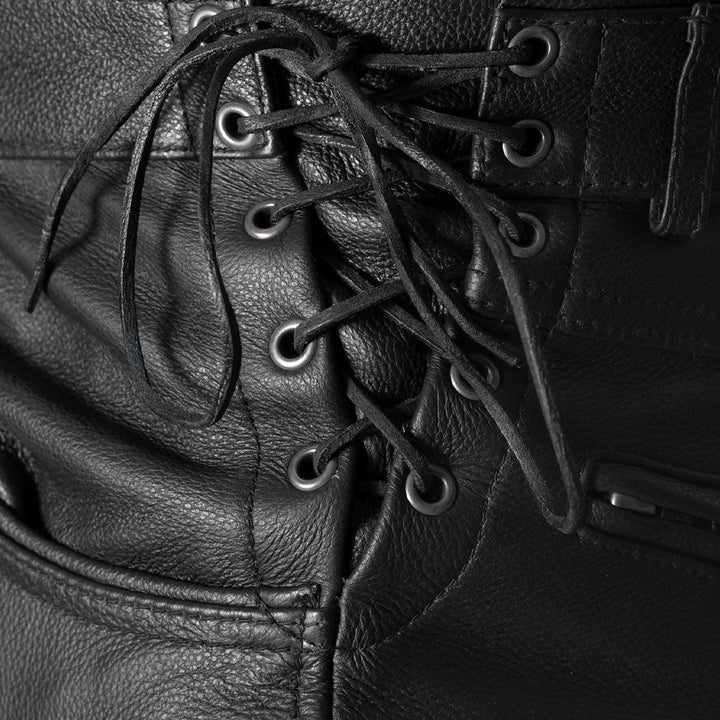 Iron-Hide Full-Zip Motorcycle Leather Pants