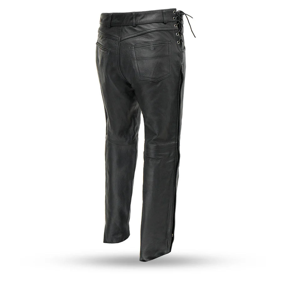Iron-Hide Full-Zip Motorcycle Leather Pants