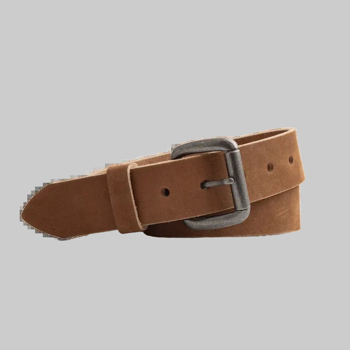 Tan Nubuck Leather Belt