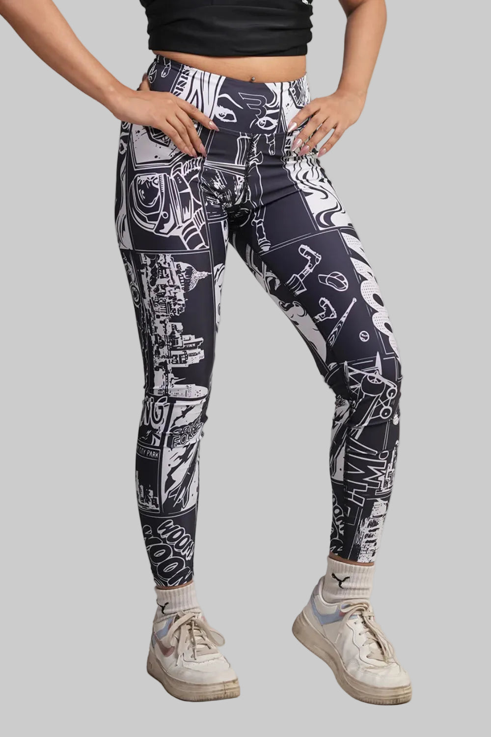 Gulposh Luxe "Pop-Art Comic" Sublimated Fitness Leggings