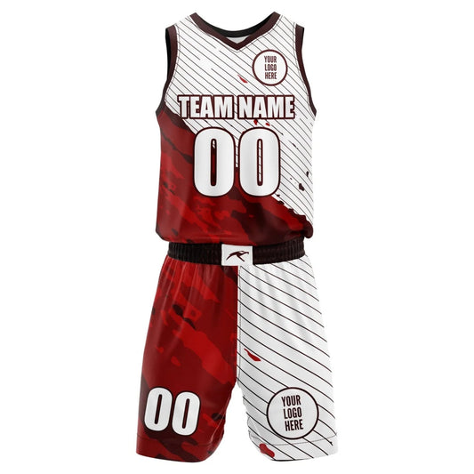 Crimson Drive Custom Basketball Uniform Set