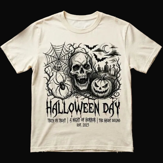Gulposh Halloween Skull Graphic T-Shirt