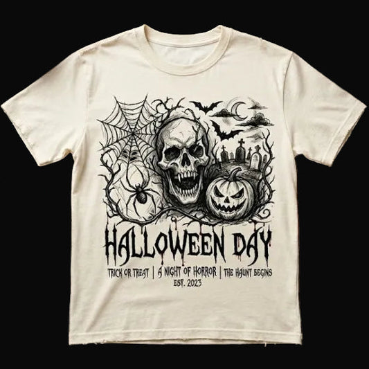 Gulposh Halloween Skull Graphic T-Shirt