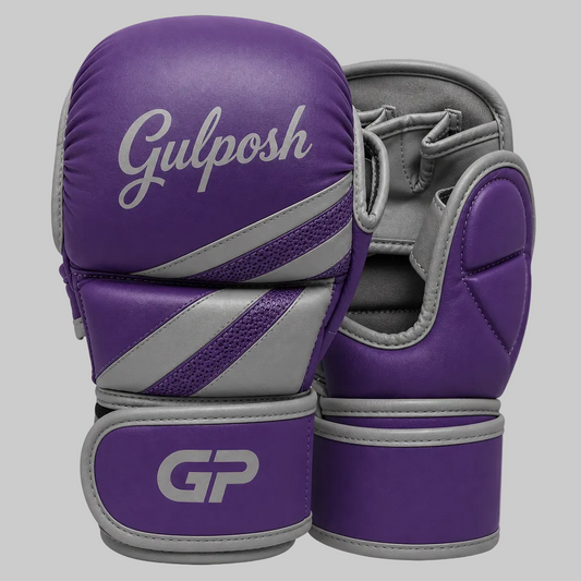 Gulposh GP Premium MMA Sparring Gloves (Purple & Grey Edition)
