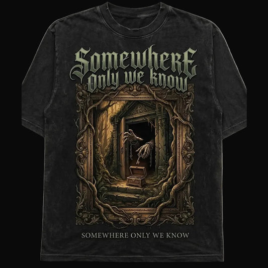"Somewhere Only We Know" Heavyweight Acid-Wash Tee (Gulposh Luxe Premium)