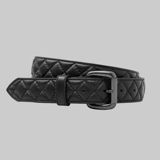Textured Leather Dress Belt