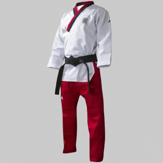 Premium Taekwondo Poomsae Uniform (Female Dan / Junior Master High-Rank Dobok).