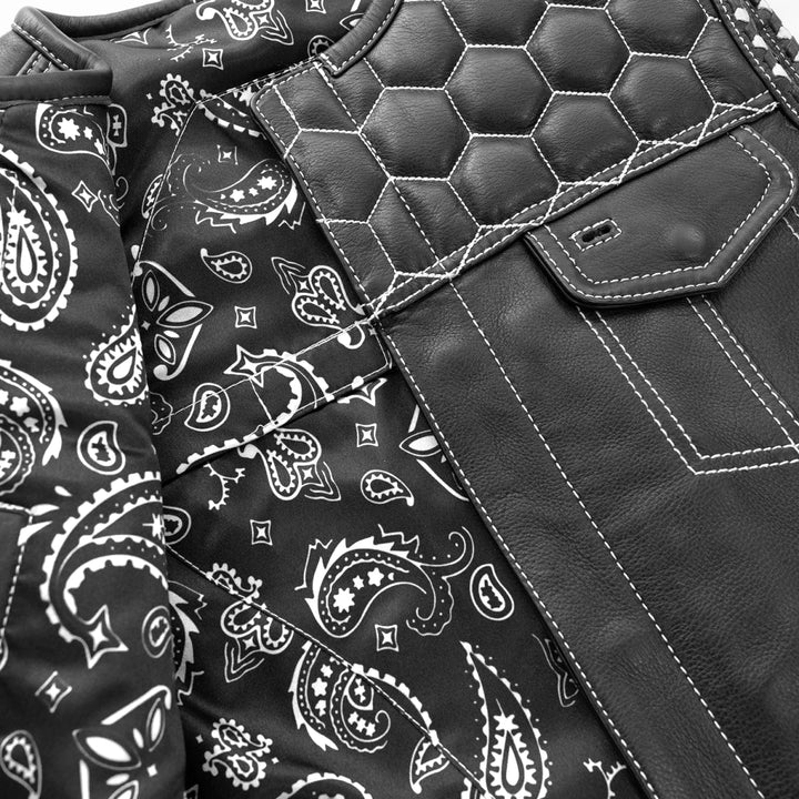 "The Hornet" Men's Club Style Leather Vest