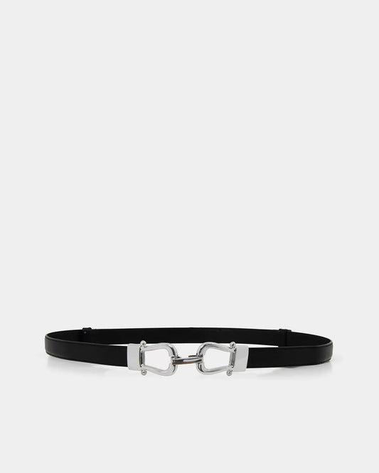 "Unity" Silver Interlock Skinny Belt