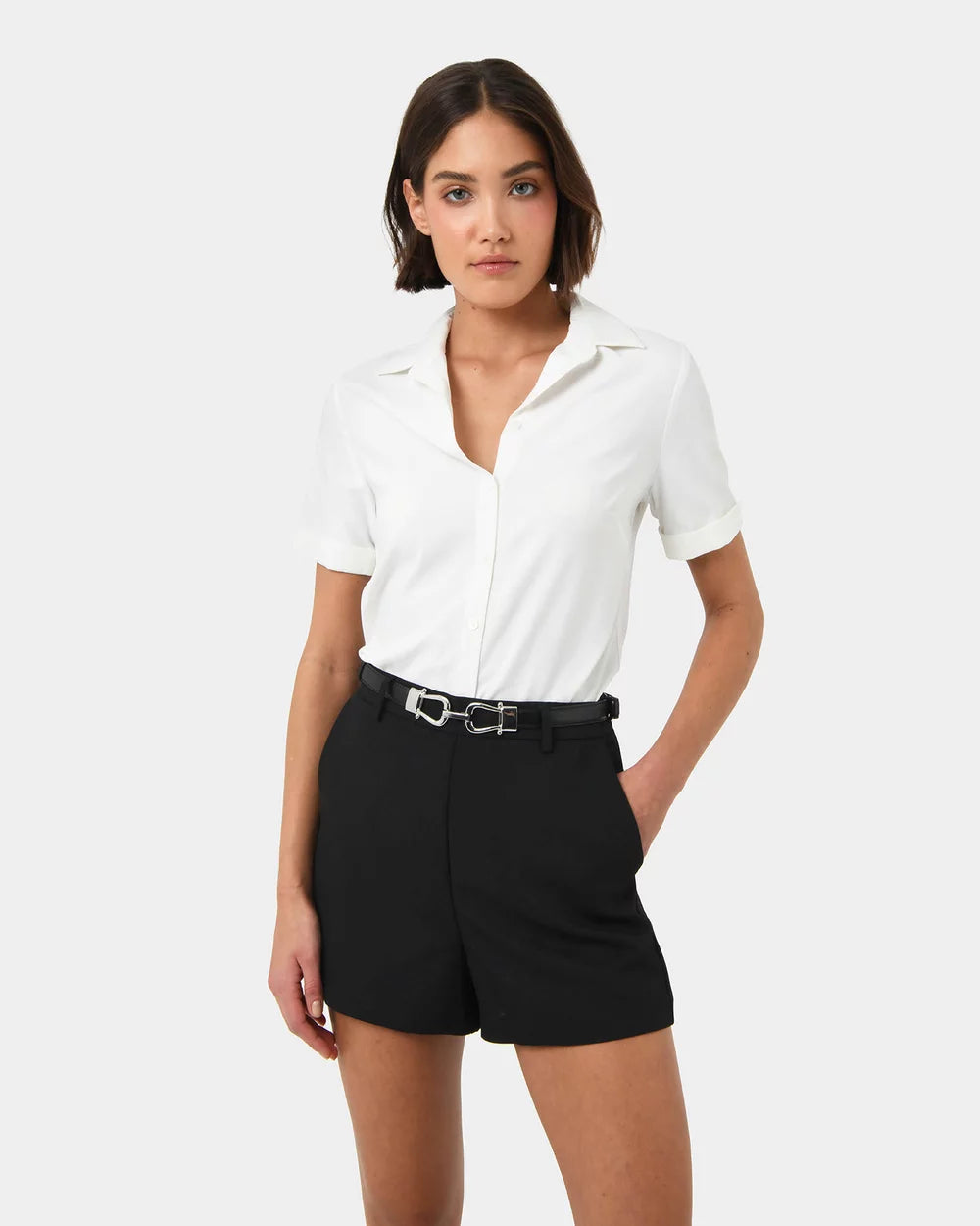 "Unity" Silver Interlock Skinny Belt