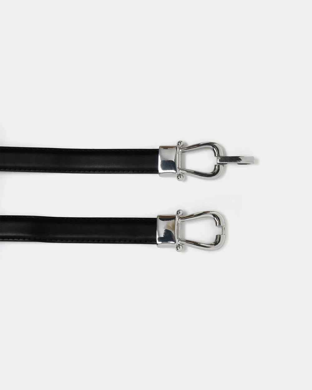 "Unity" Silver Interlock Skinny Belt