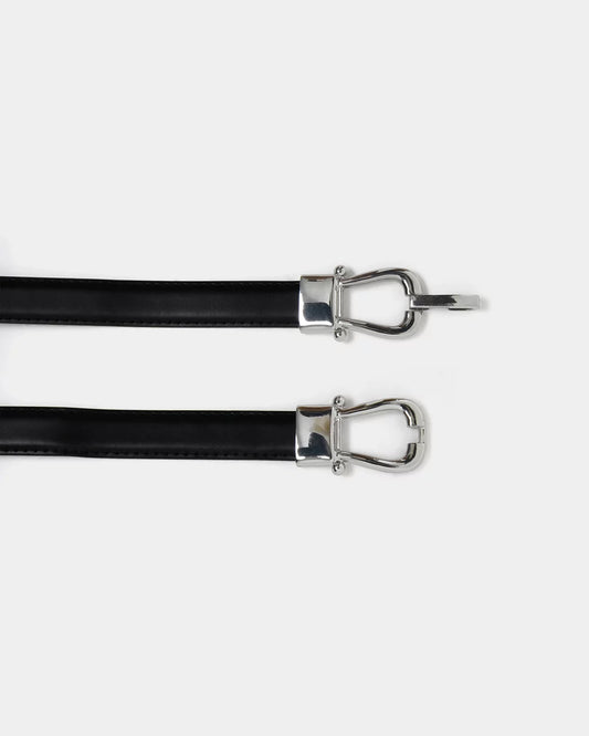 "Unity" Silver Interlock Skinny Belt