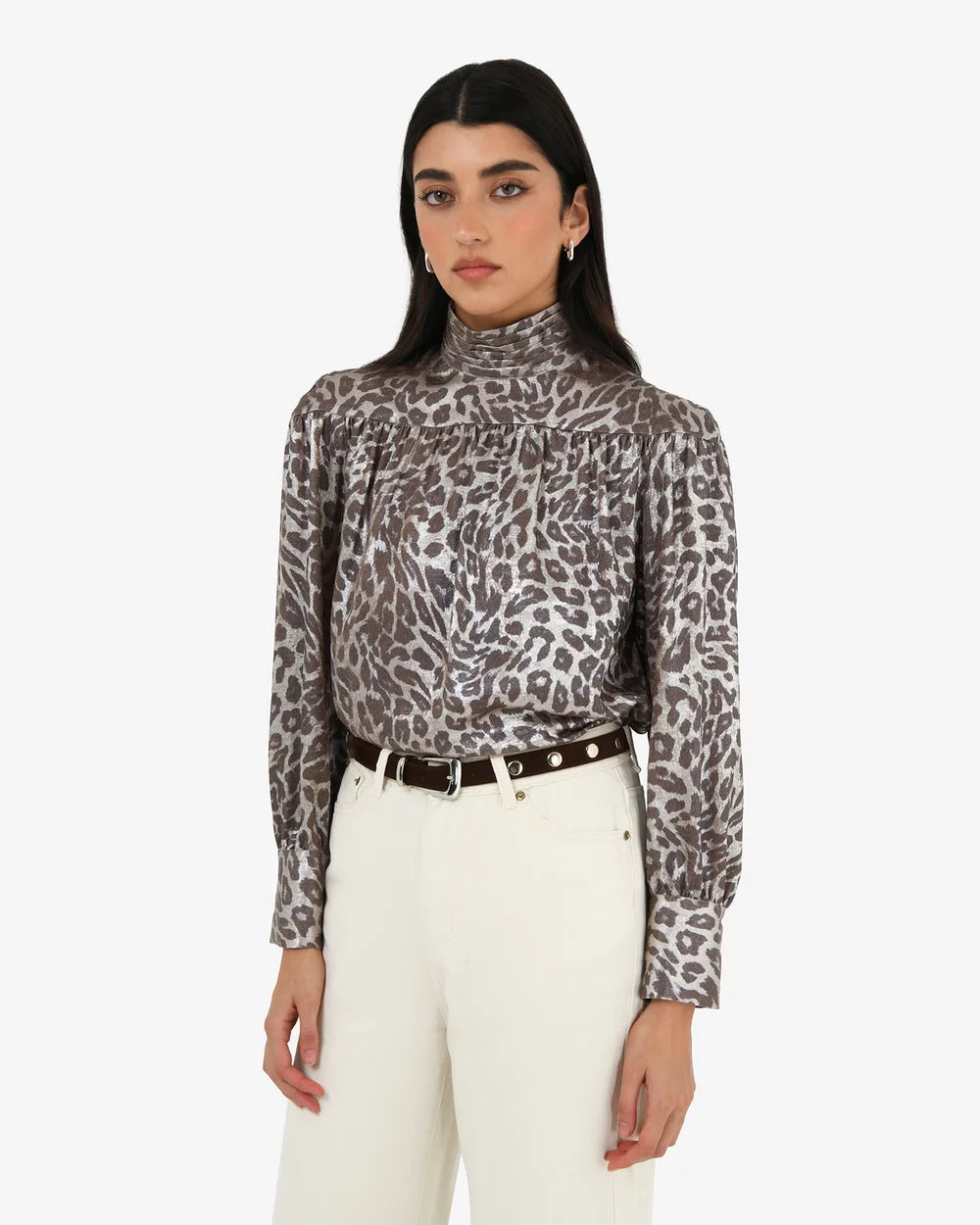 Western Suede Skinny Belt (with Eyelet Detailing)