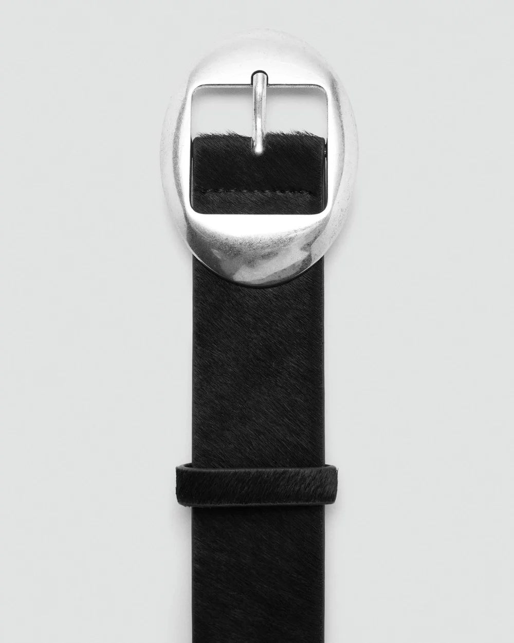 "Shadow" Textured Pony-Hair Belt