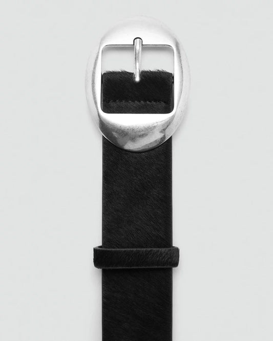 "Shadow" Textured Pony-Hair Belt