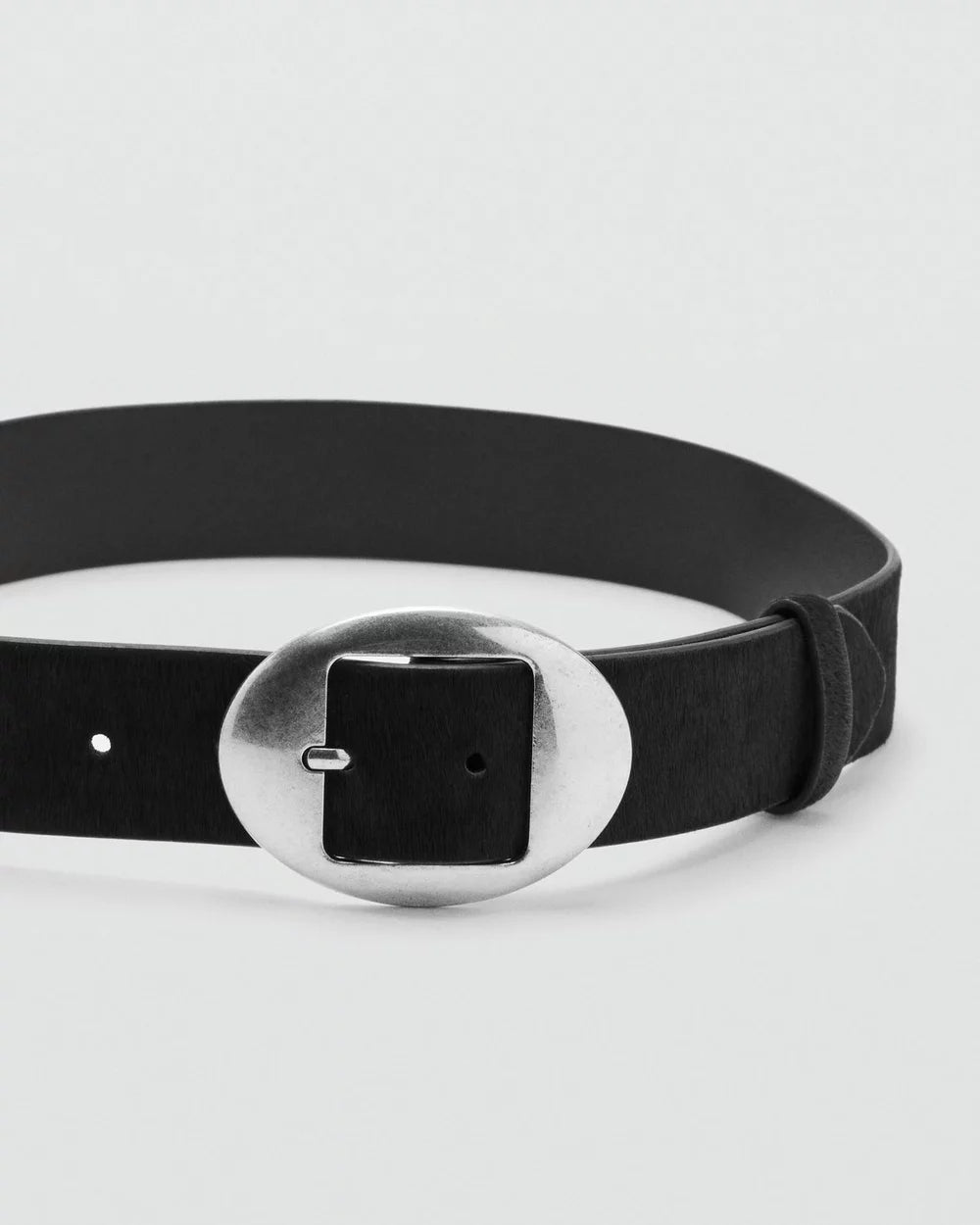 "Shadow" Textured Pony-Hair Belt