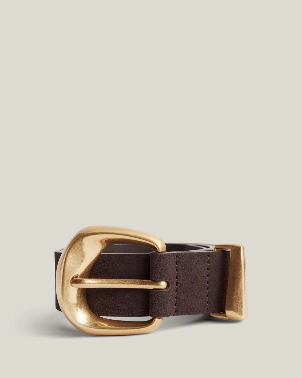 Organic Gold-Toned Suede Belt