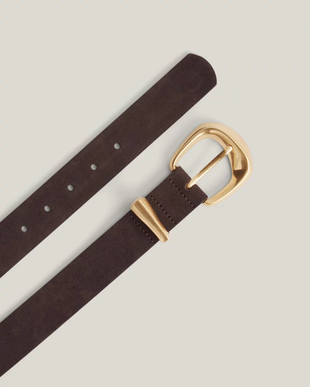 Organic Gold-Toned Suede Belt