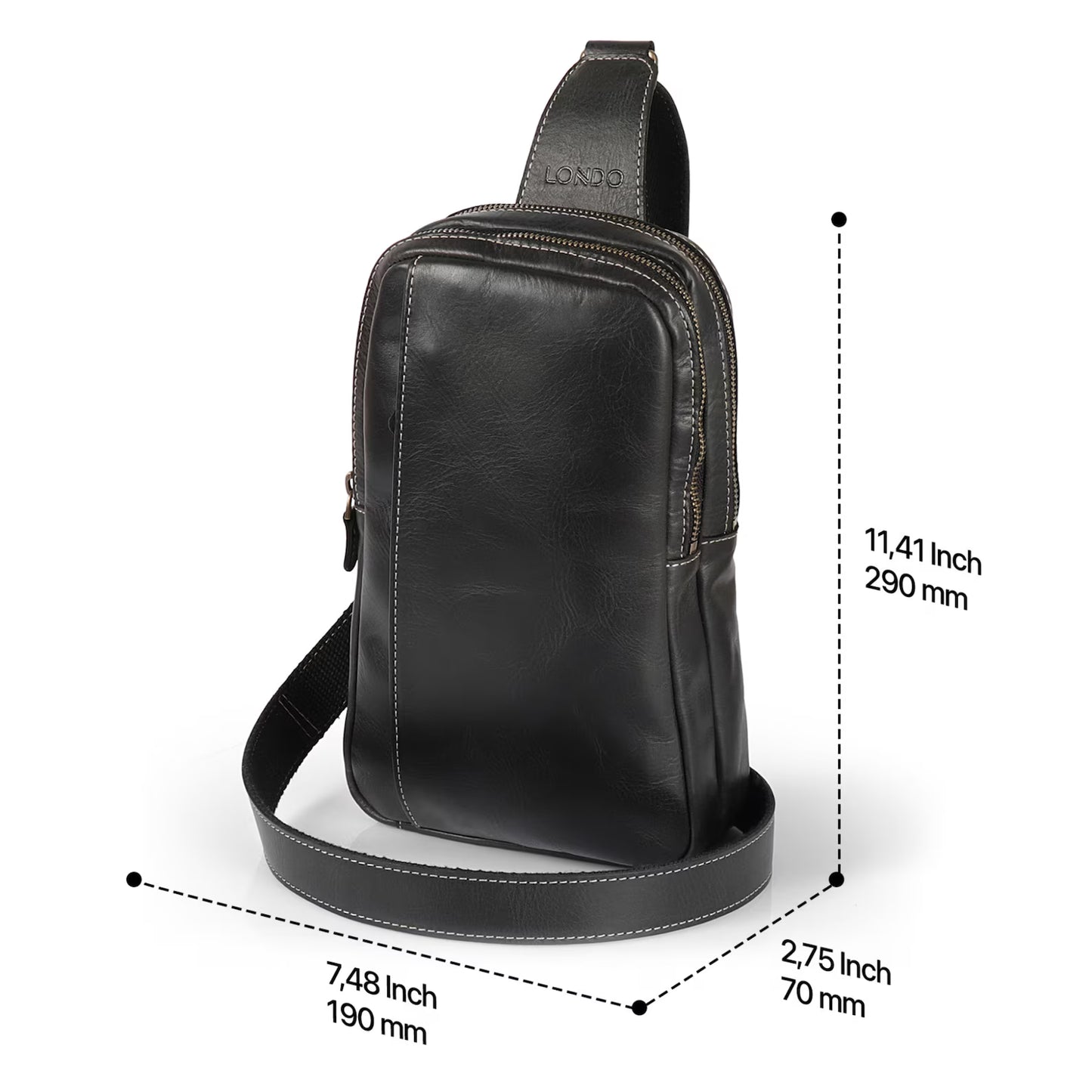 Premium Leather Sling Crossbody Bag