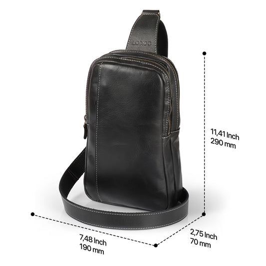 Premium Leather Sling Crossbody Bag