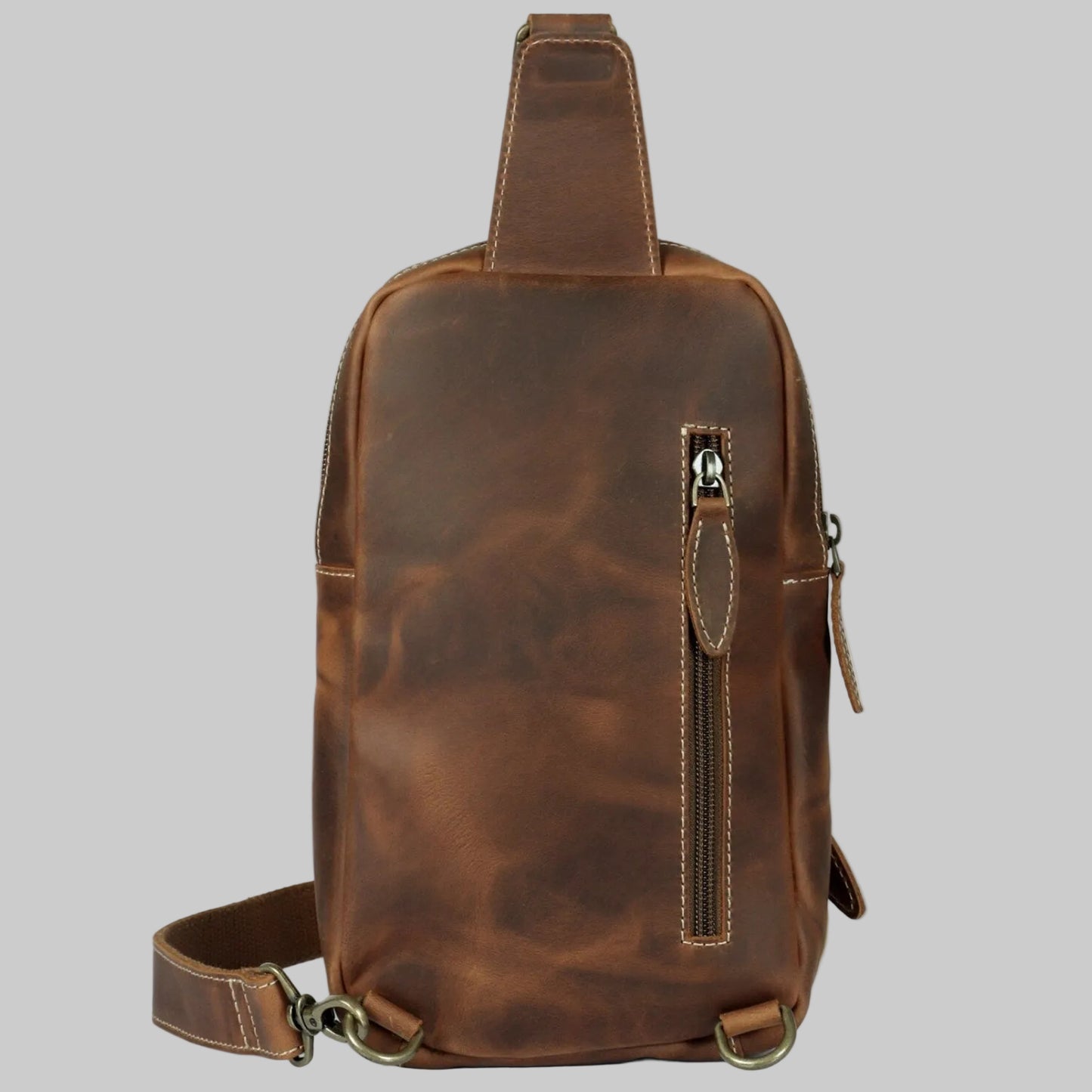 Vintage Leather Sling Chest Bag