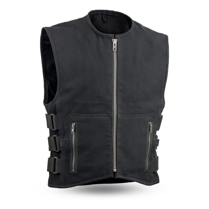 "Knox" Men's Motorcycle SWAT Style Canvas Vest
