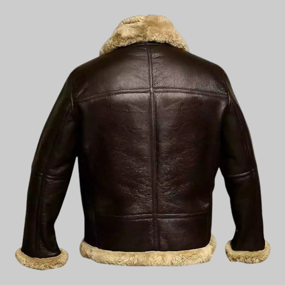 Men's B3 Flying Aviator Shearling Leather Jacket.