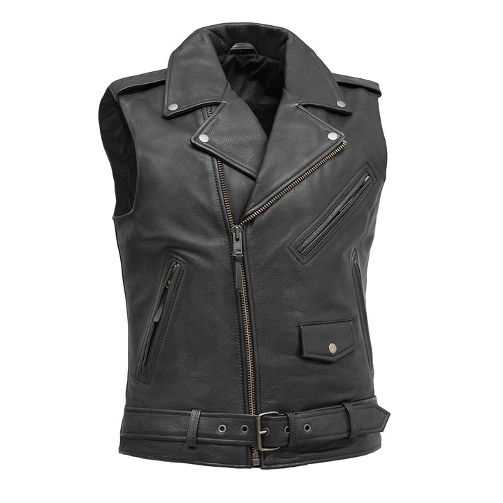 "Rockin' Men's Motorcycle Leather Vest"