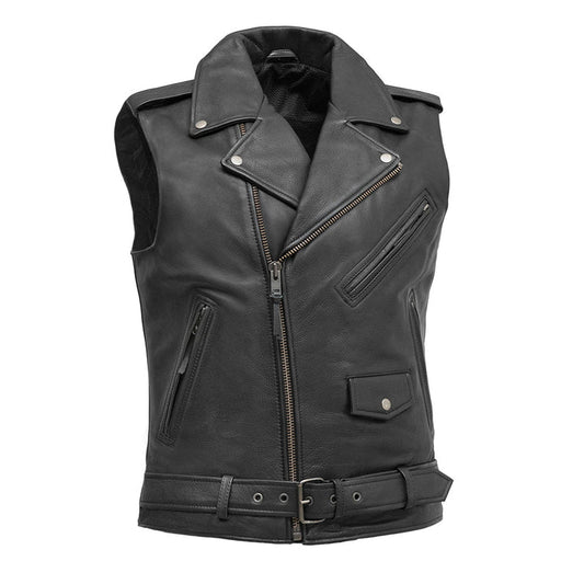 "Rockin' Men's Motorcycle Leather Vest"