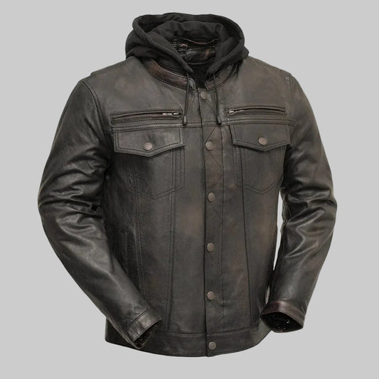 The Stealth Rider: Hybrid Tactical Leather Jacket