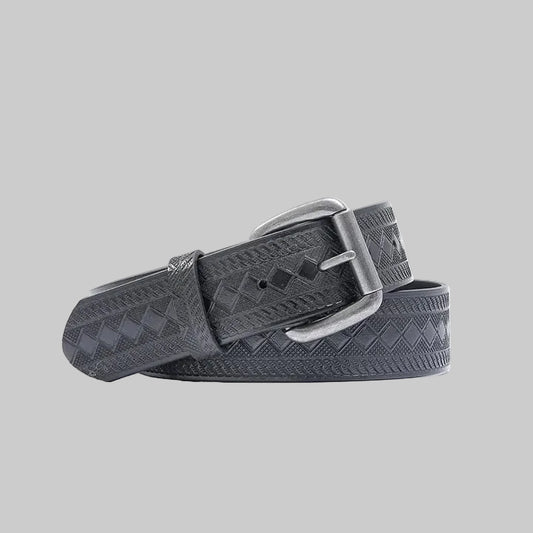 Premium Woven Leather Belt Classic Braided Texture