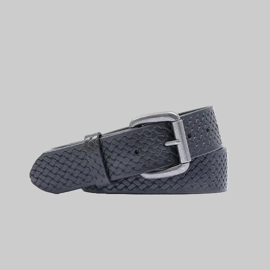Premium Woven Leather Belt Classic Braided Texture